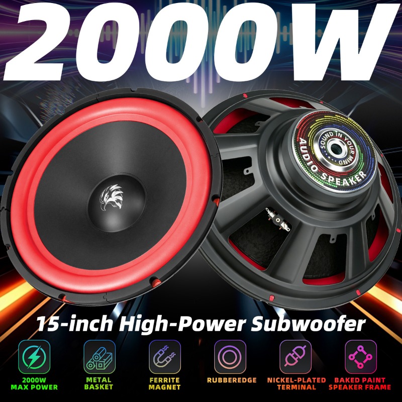 1pcs 15 Inch Car Subwoofer 200 - Audio Home Cinema recension och pris