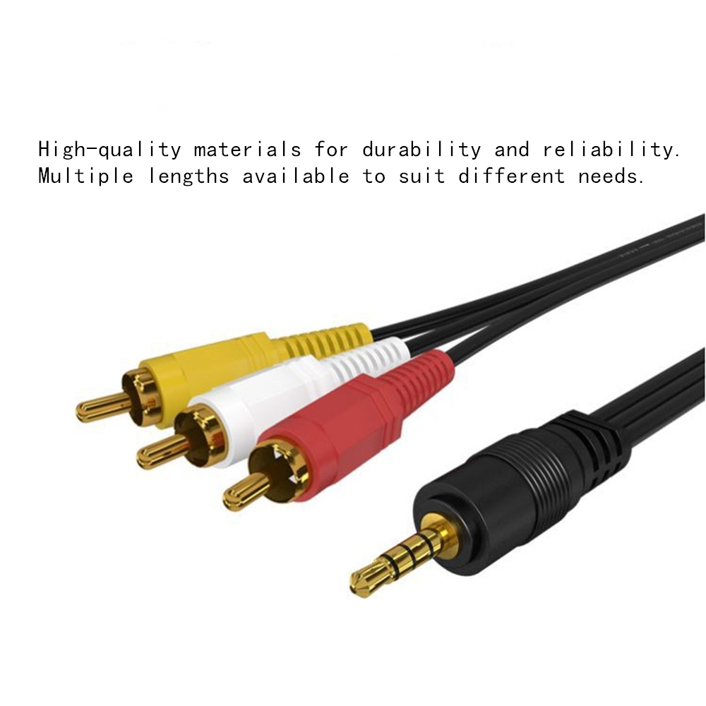 3.5mm to 3 RCA Audio Video Cab - Audio Home Cinema recension och pris