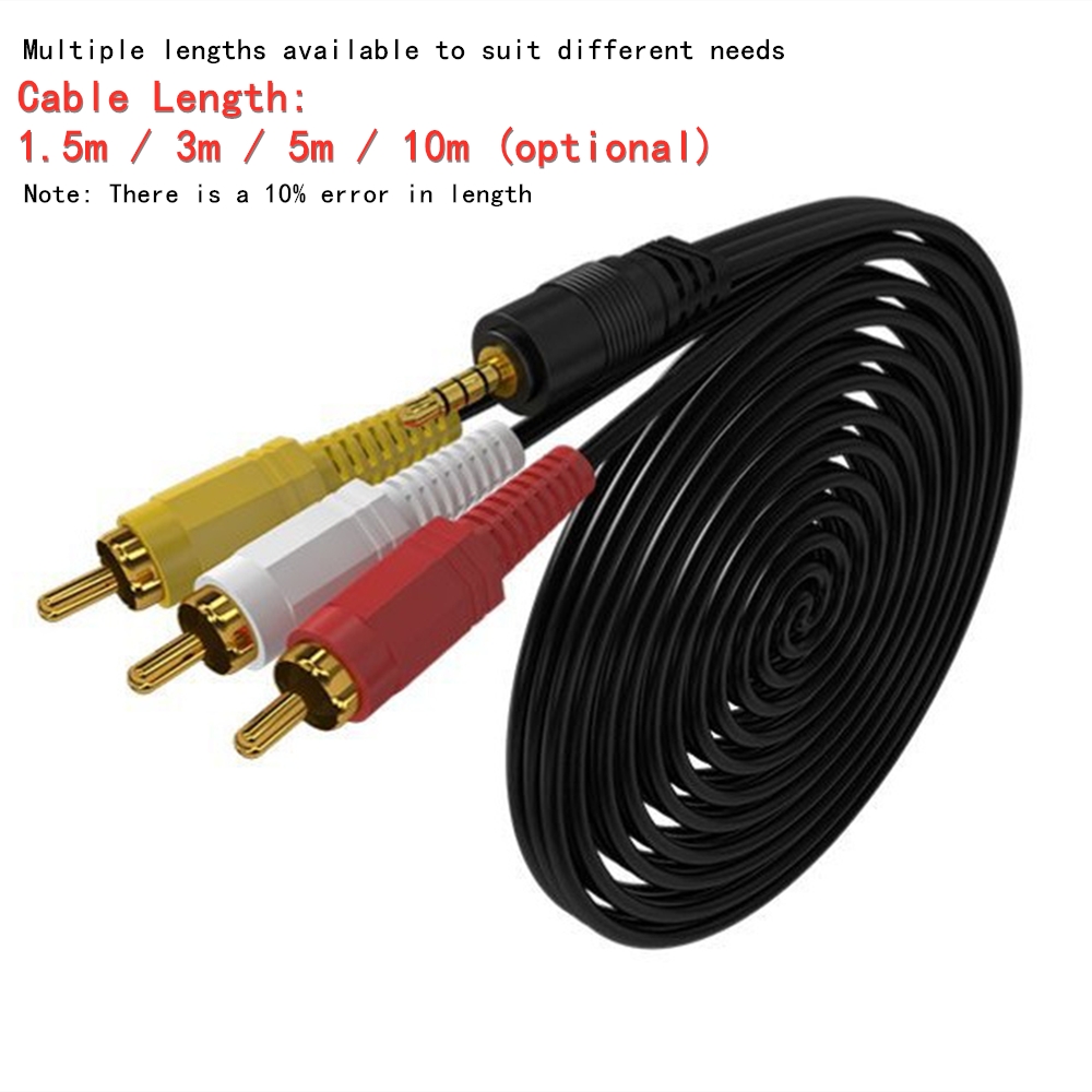 3.5mm to 3 RCA Audio Video Cab - Audio Home Cinema recension och pris