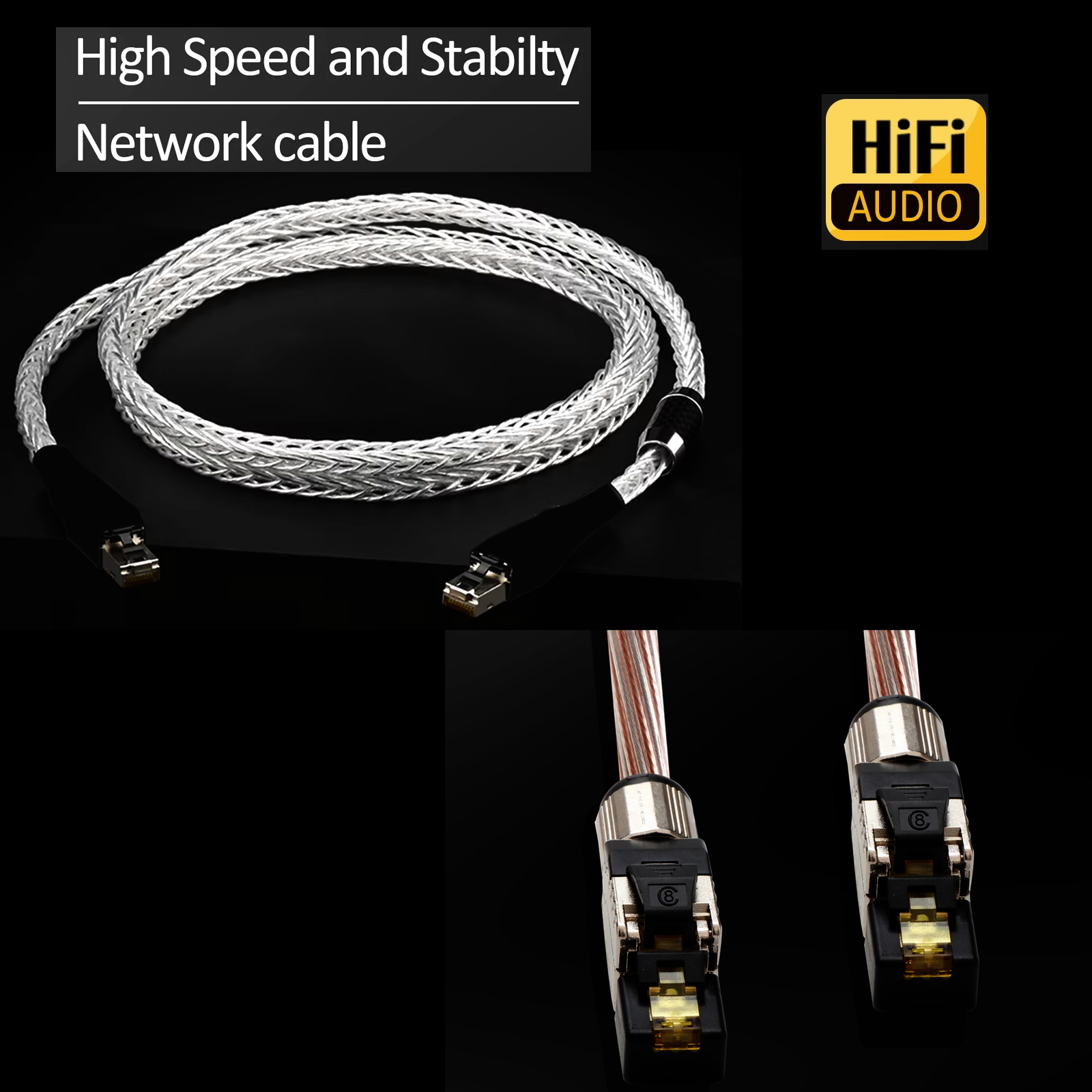 Cat8 Ethernet Cable OCC Silver - Home Cinema Tv recension och pris