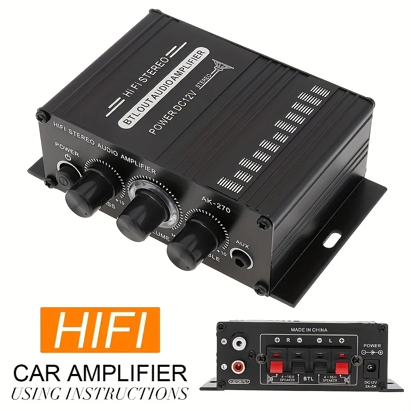 AK-270 400W Mini Power Amplifi - Audio Home Cinema recension och pris
